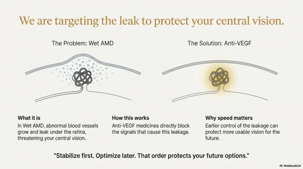 first anti-VEGF injection for wet AMD