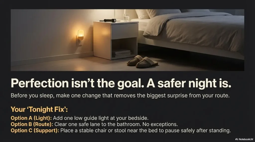 low vision nighttime bathroom safety