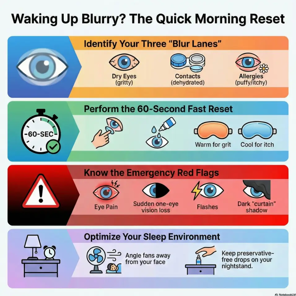 waking up with blurry vision