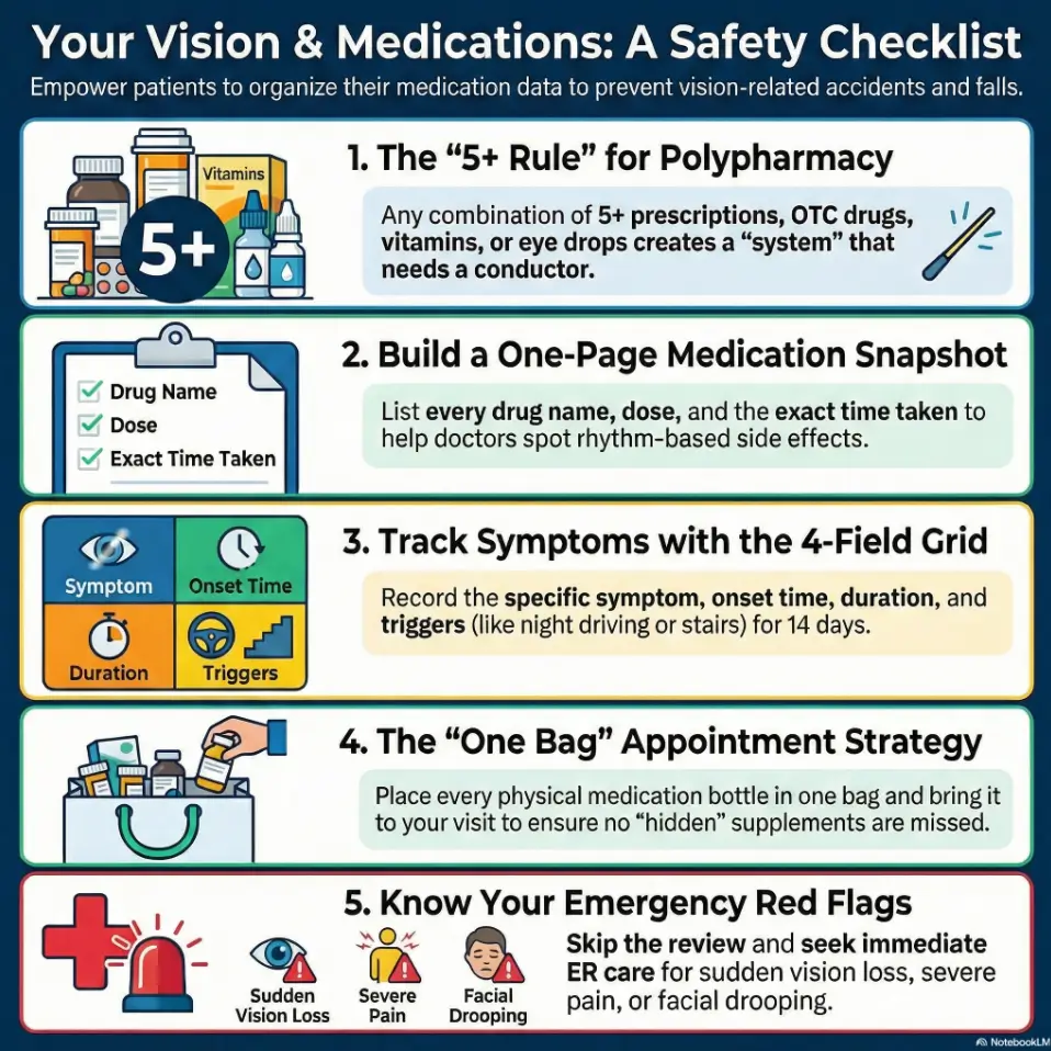 Polypharmacy and Vision Problems: 7 Essential Warning Signs