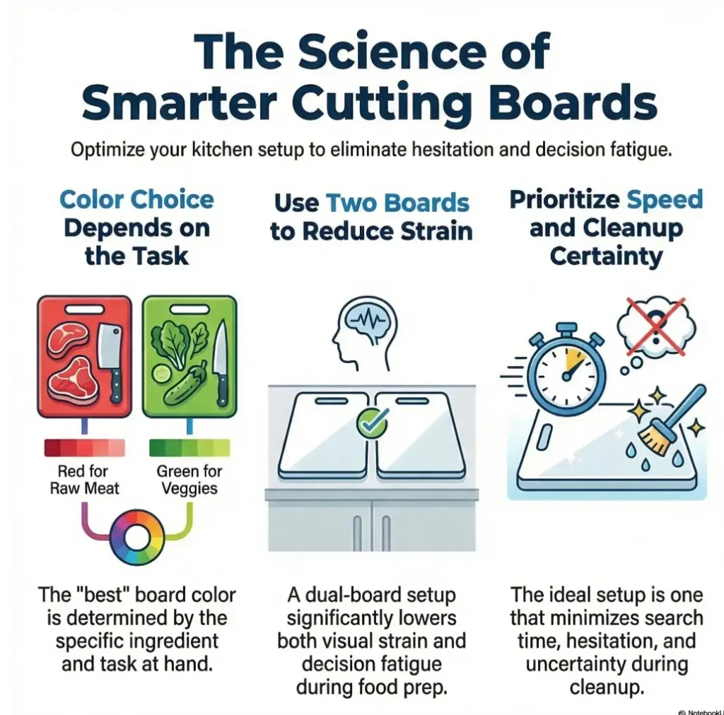 best cutting board color for low vision