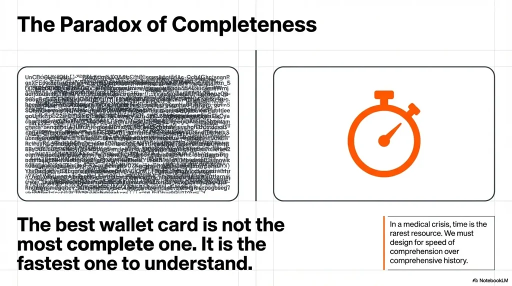 wallet card emergency info template for low vision seniors