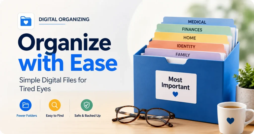 organize digital files for seniors