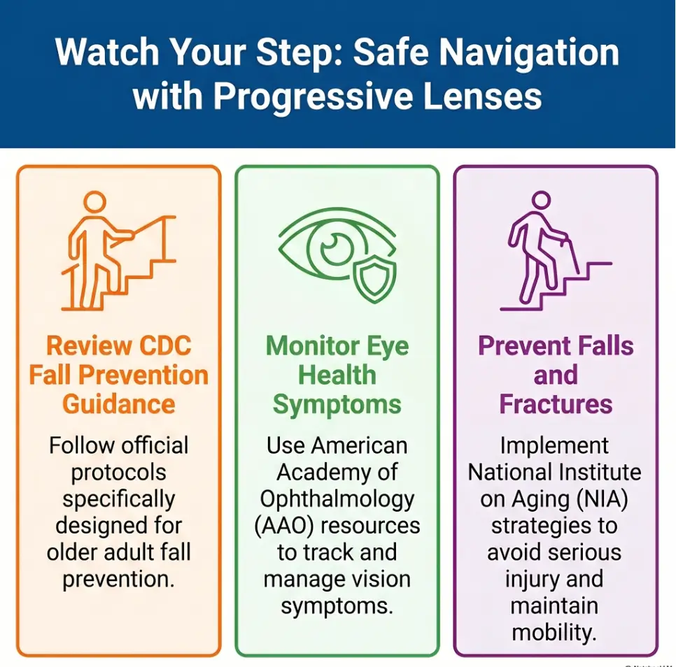progressive lenses on stairs