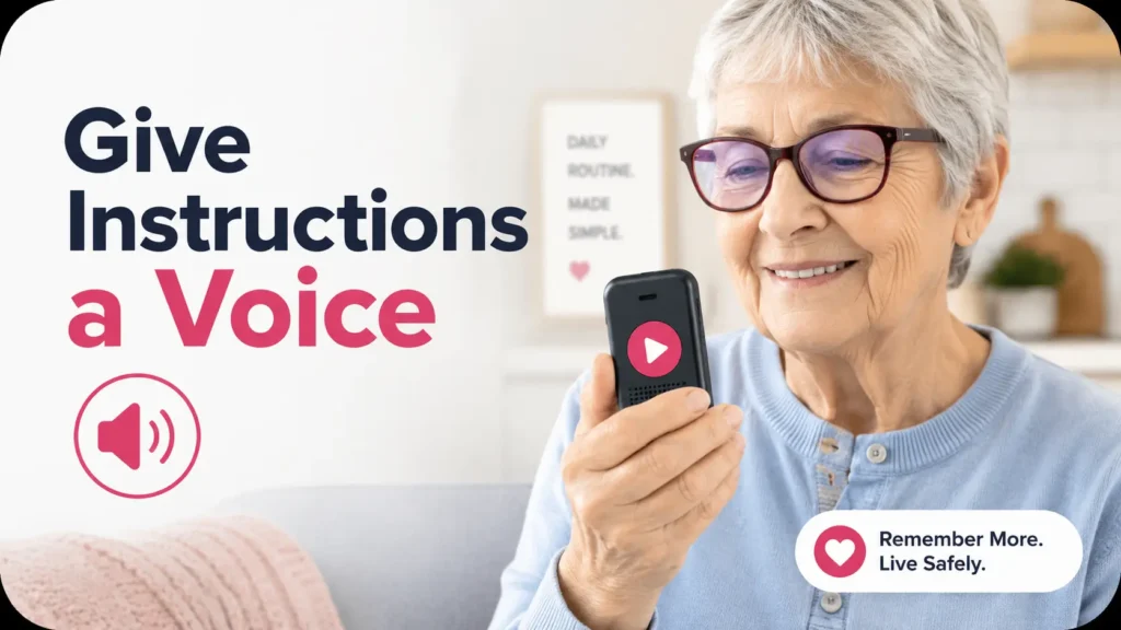 voice recorder for low vision seniors