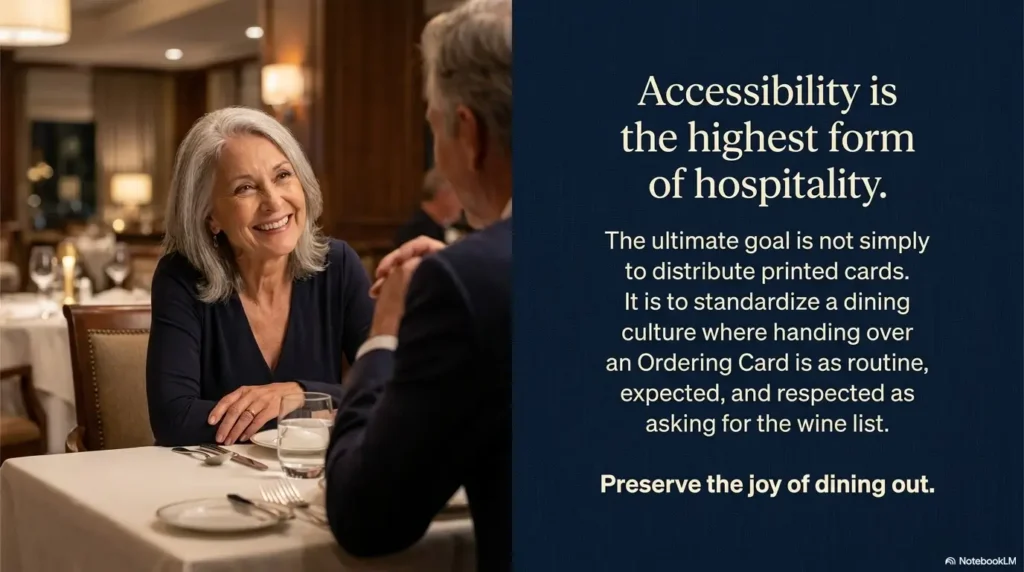 restaurant ordering cards