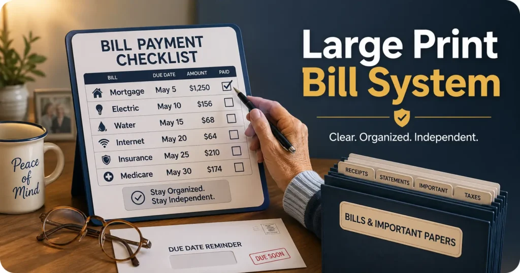 large print bill payment system