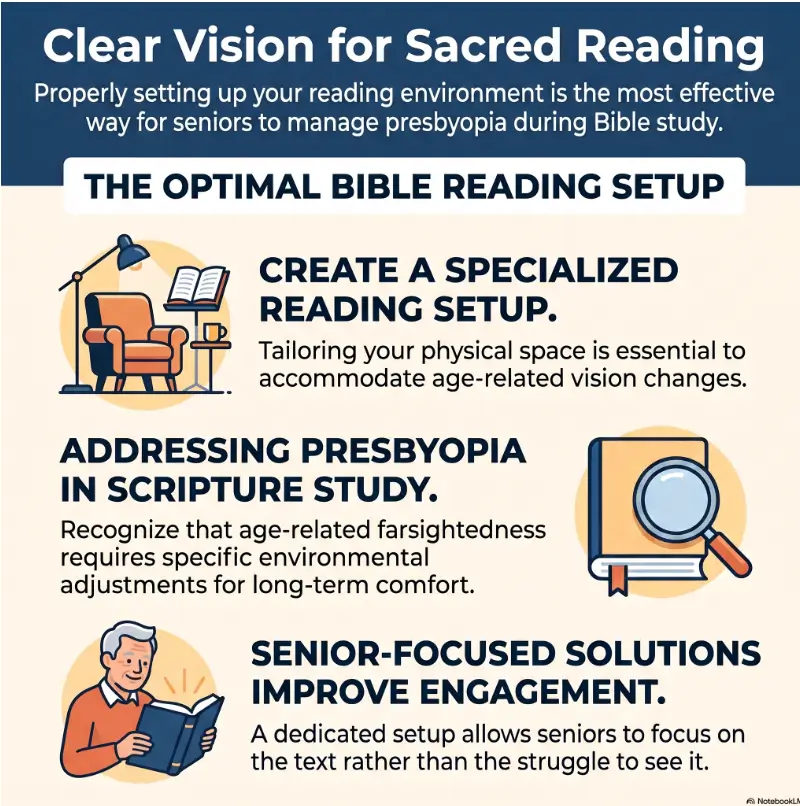 Bible reading setup for seniors