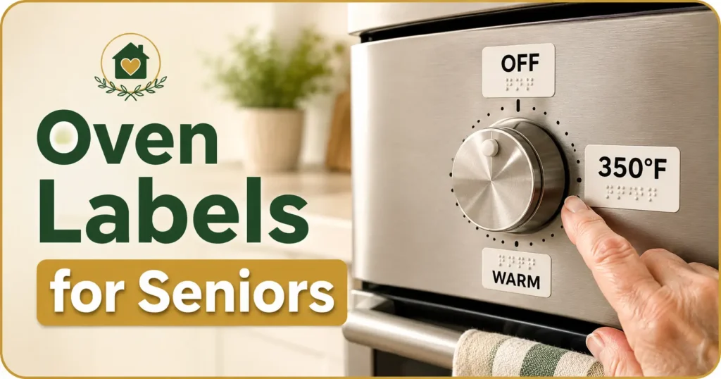Oven control labels for seniors