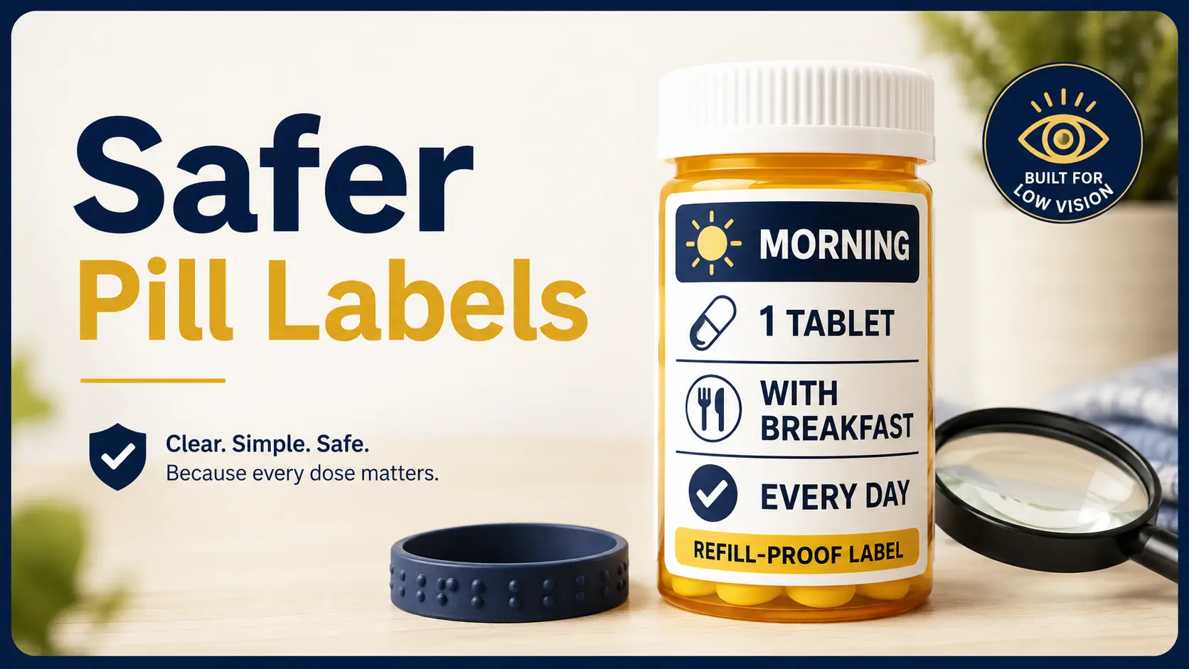Pill bottle labels for seniors