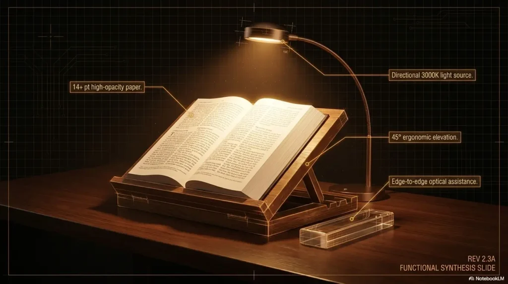 Bible reading setup for seniors