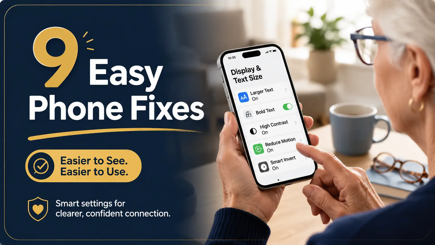 smartphone settings for seniors