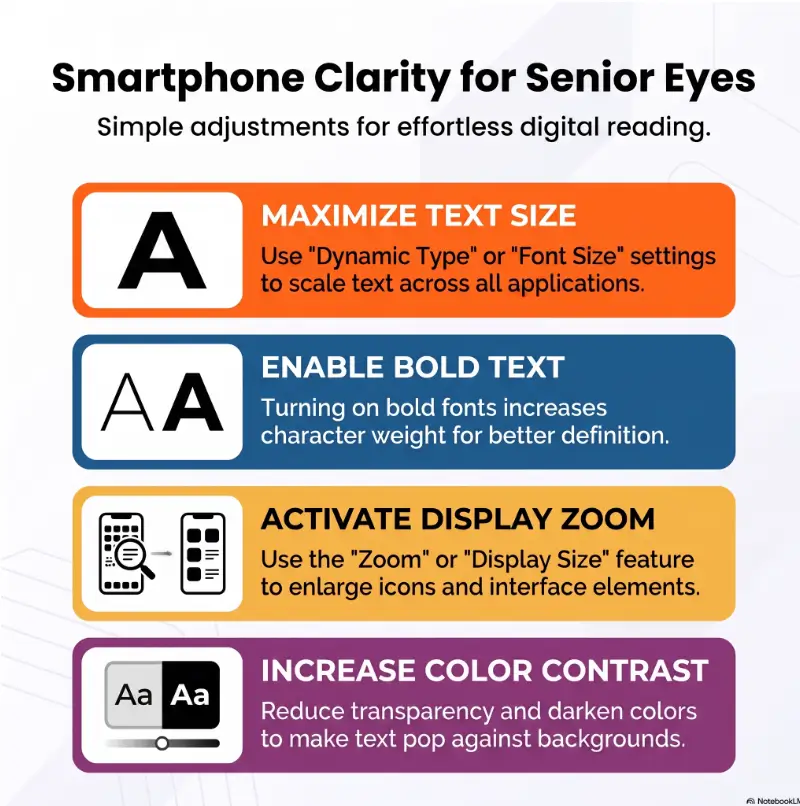 smartphone settings for seniors