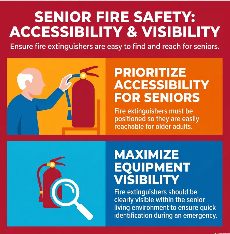 Fire extinguisher labels for seniors
