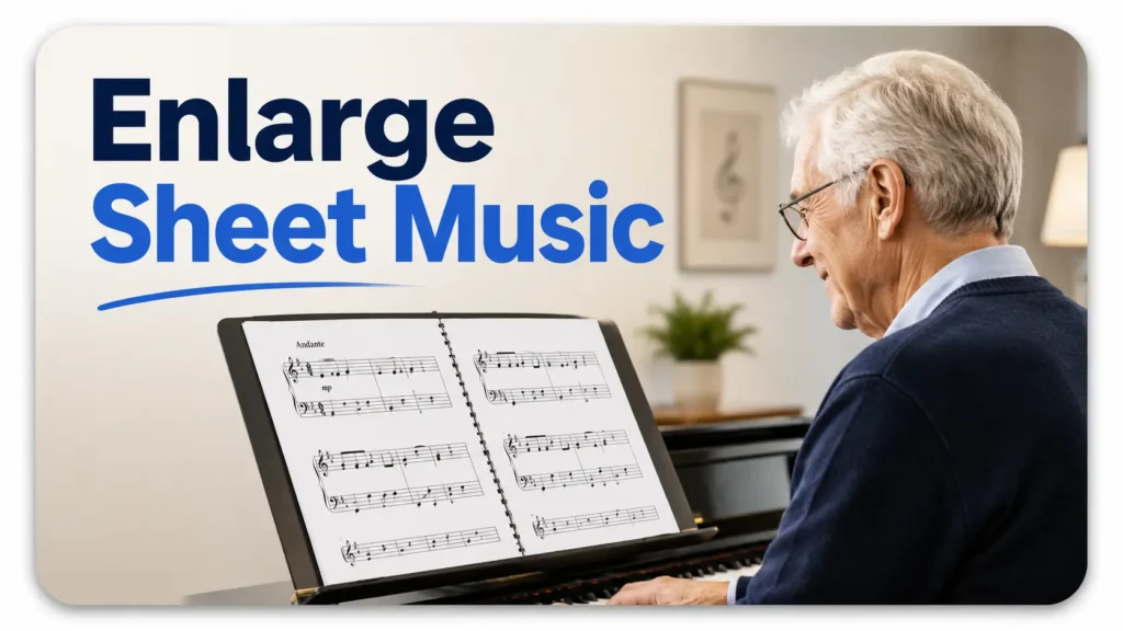 How to Enlarge Sheet Music for Seniors